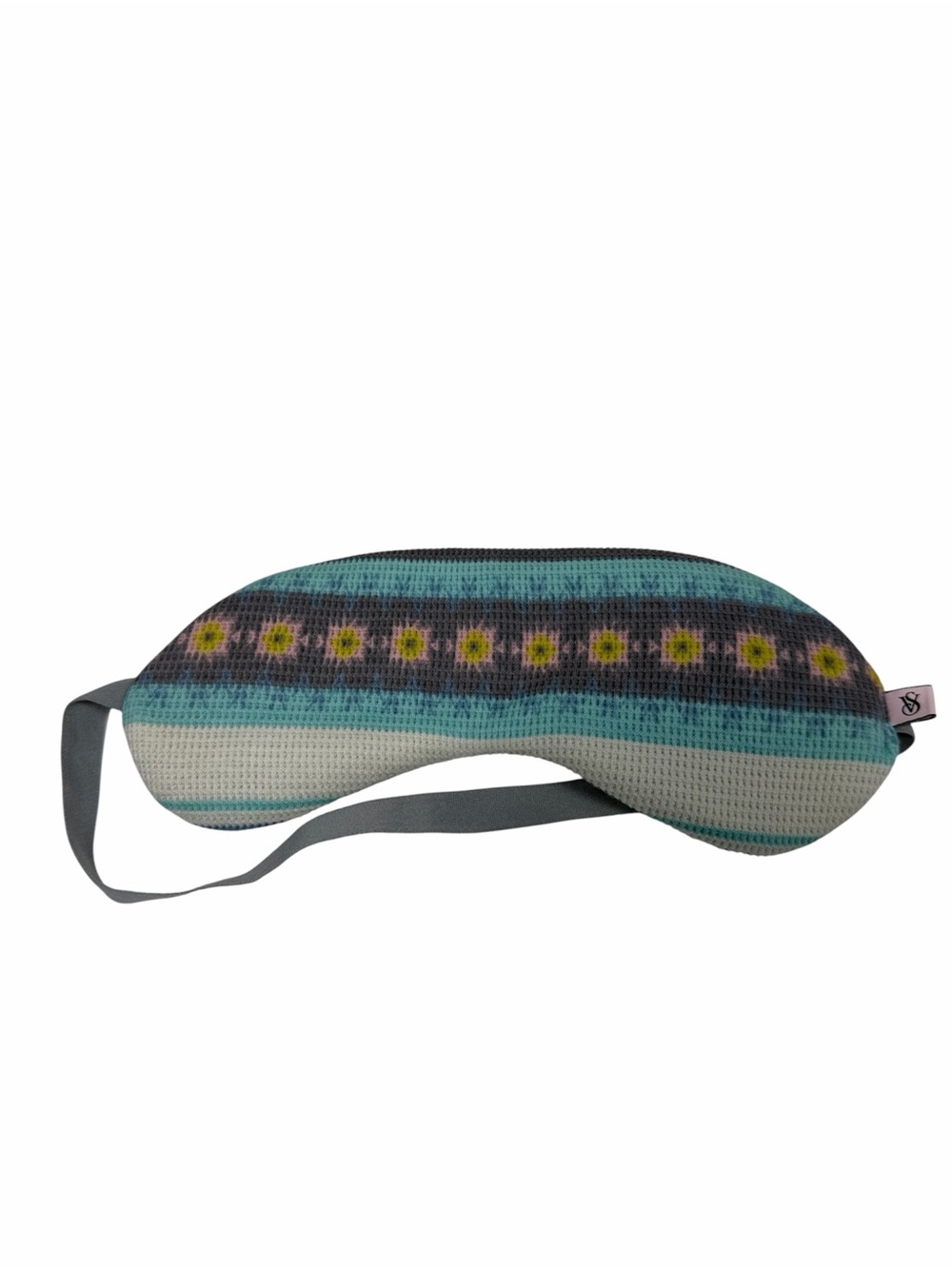 Victoria’s Secret Sleep Eye Mask Soft Knit Floral Stripe Travel Sleep Mask